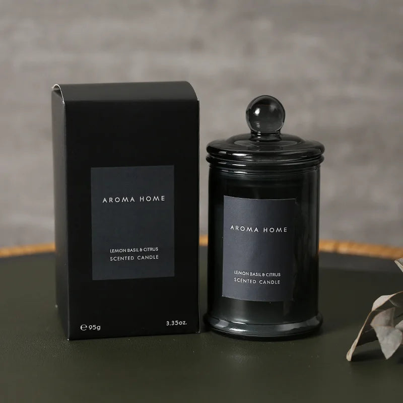 Velas perfumadas con aceites esenciales estilo vintaje