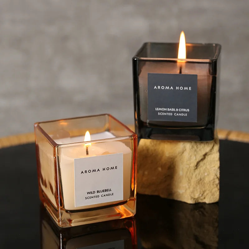 Vela perfumada de aceite esencial estilo vintaje