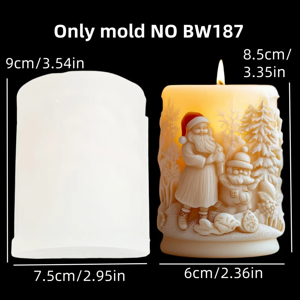 Velas aromaticas navideñas con figuras