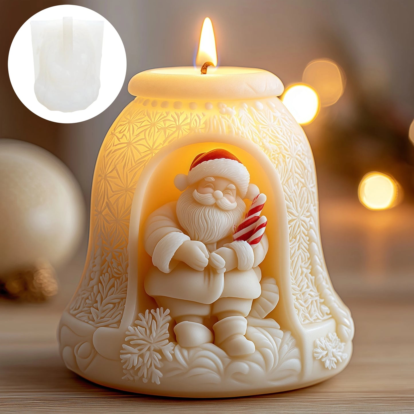 Velas aromaticas navideñas con figuras
