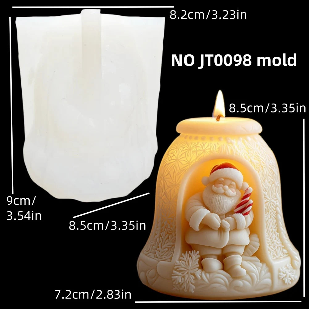Velas aromaticas navideñas con figuras