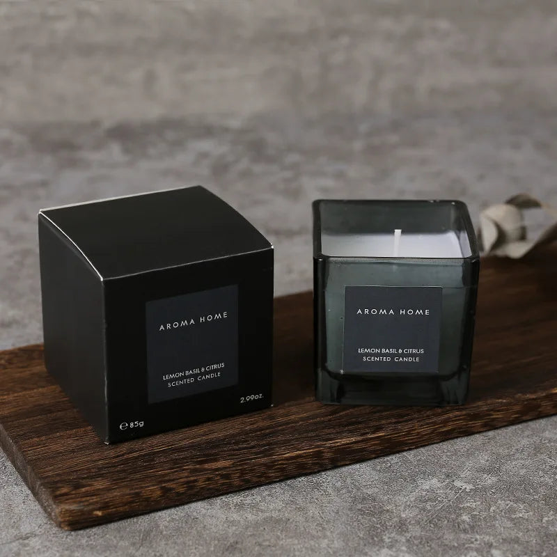 Vela perfumada de aceite esencial estilo vintaje