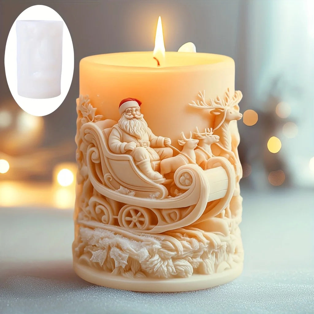 Velas aromaticas navideñas con figuras