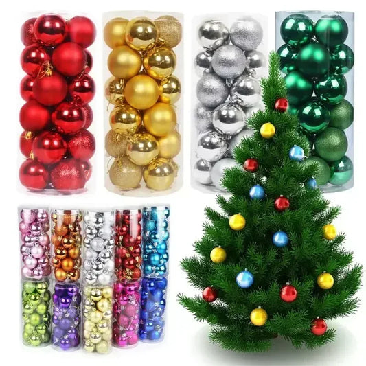 Juego de 24 bolas de Navidad
