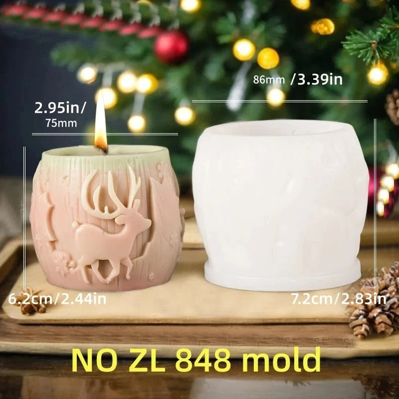 Velas aromaticas navideñas con figuras