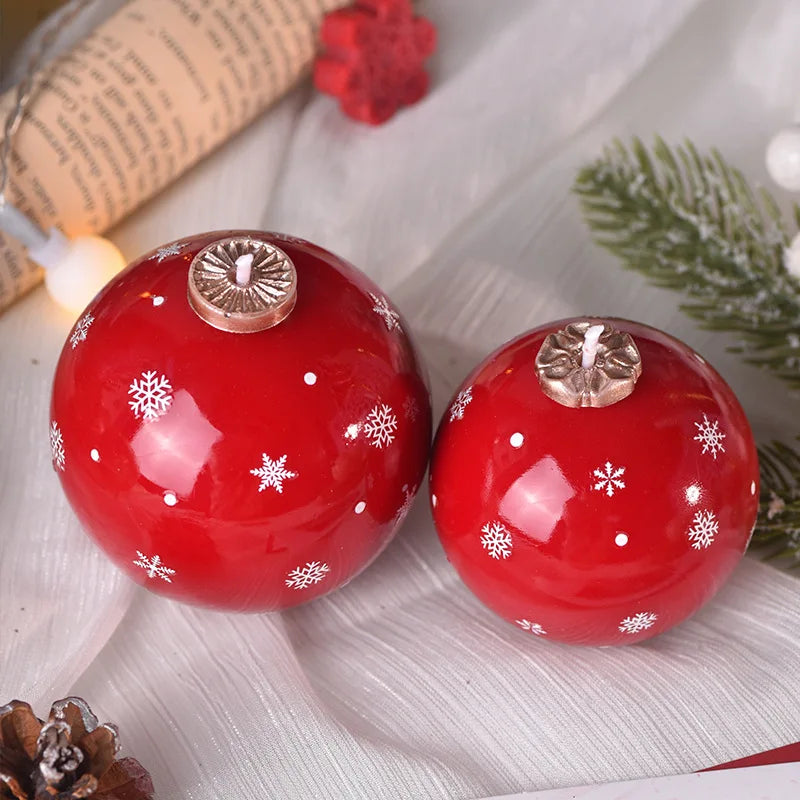 Velas aromaticas navideñas, decorativas para el hogar, velas de bola