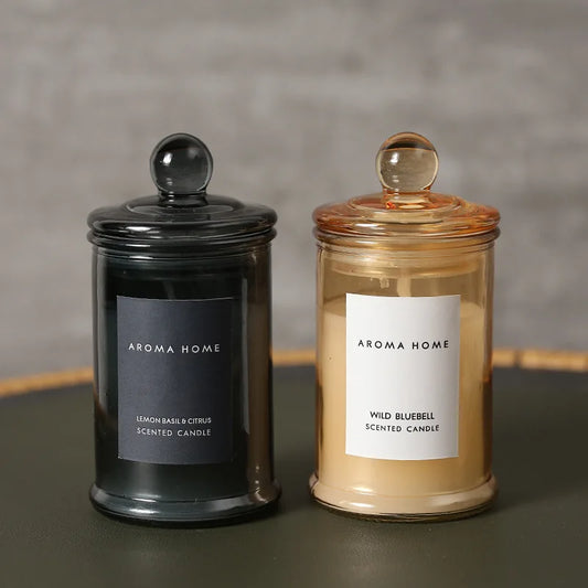 Velas perfumadas con aceites esenciales estilo vintaje