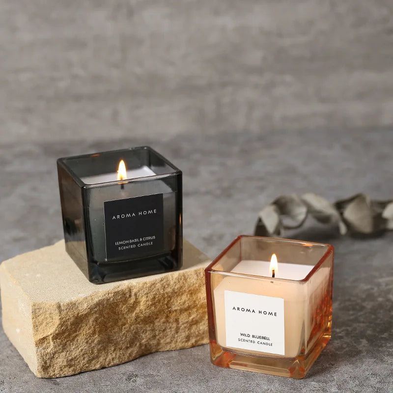 Vela perfumada de aceite esencial estilo vintaje