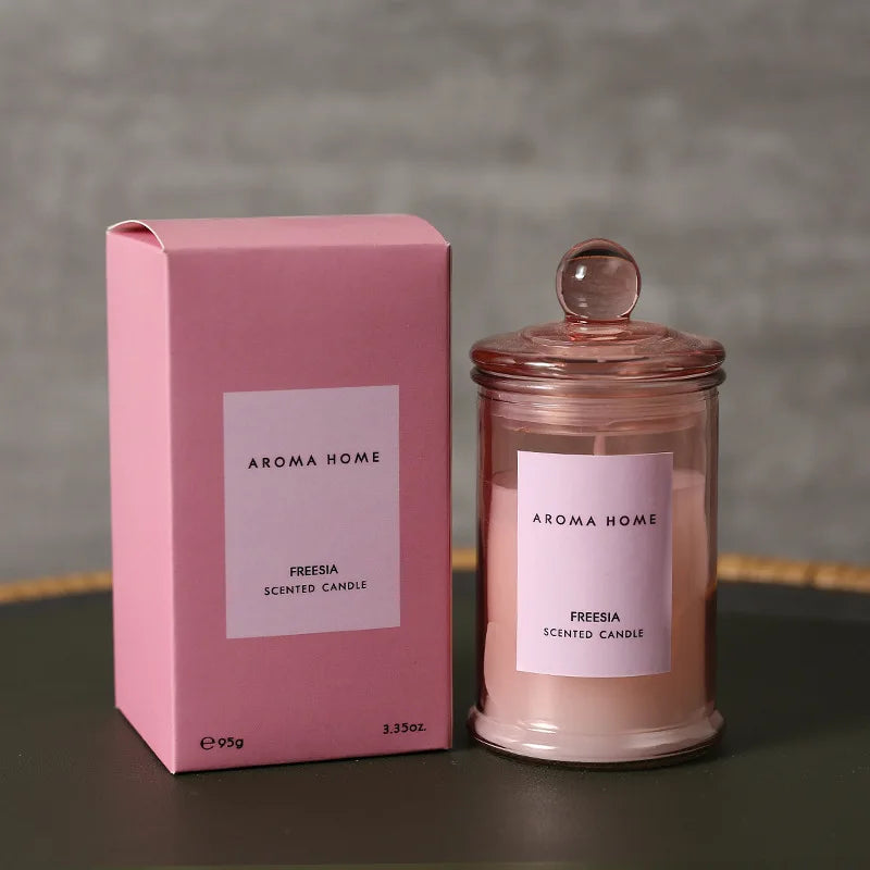 Velas perfumadas con aceites esenciales estilo vintaje