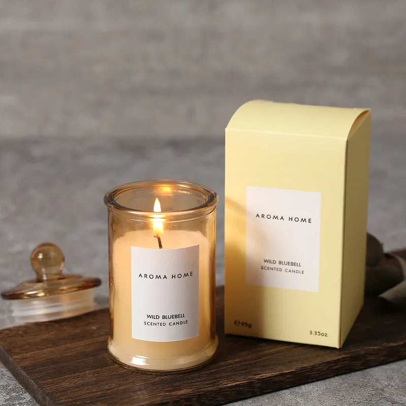 Velas perfumadas con aceites esenciales estilo vintaje