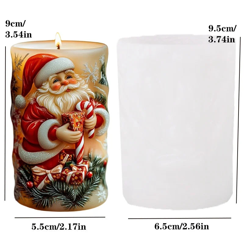 Velas aromaticas navideñas con figuras