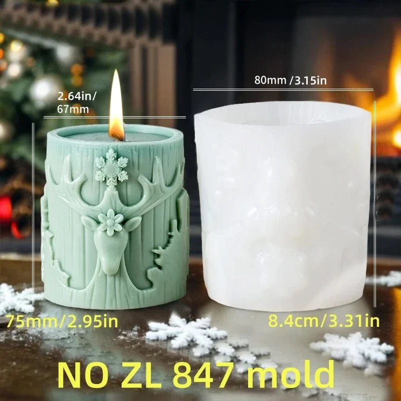 Velas aromaticas navideñas con figuras