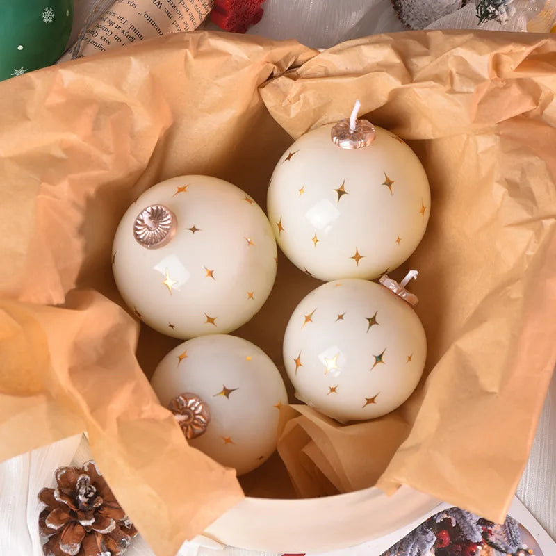 Velas aromaticas navideñas, decorativas para el hogar, velas de bola