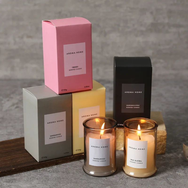 Velas perfumadas con aceites esenciales estilo vintaje