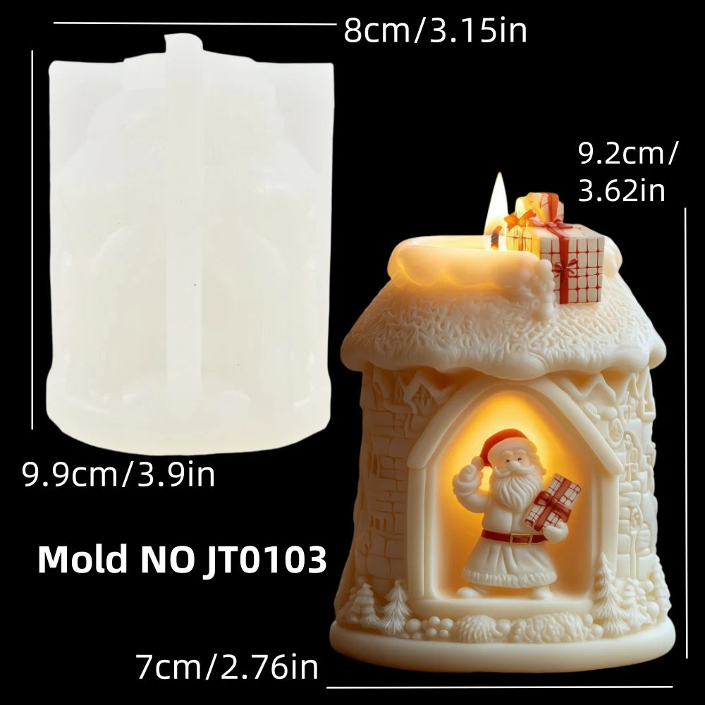 Velas aromaticas navideñas con figuras